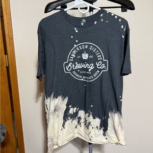 Next Level Apparel Black and Cream Short Sleeve Tee